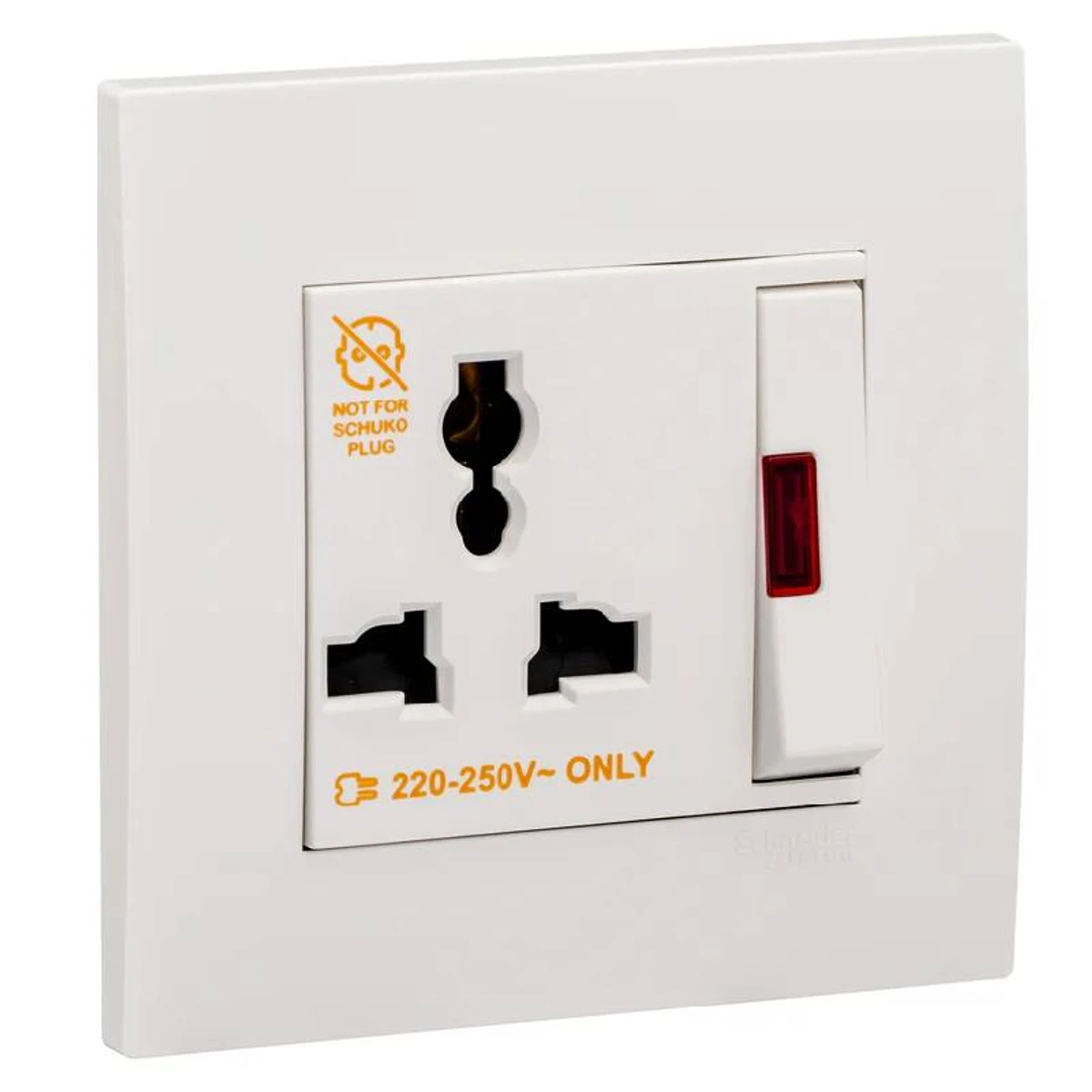 13A 250V 1 Gang 3-Pin Large Dolly Switched Universal Socket with Neon (Model: KB113LSN_WE)